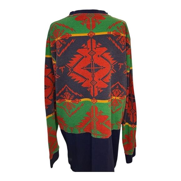 Tackma Men's XL Geometric Aztec Print Pullover Sweater Multicolor - Picture 2 of 9